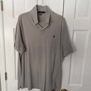 Polo Ralph Lauren Shirt Mens XL Casual Knit Cotton Pony Gray Short Sleeve